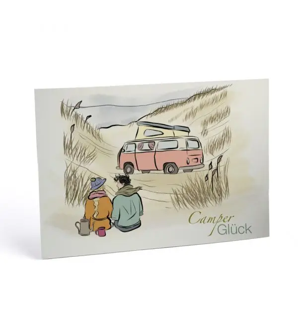 Postkarte A6 Camperglu?ck