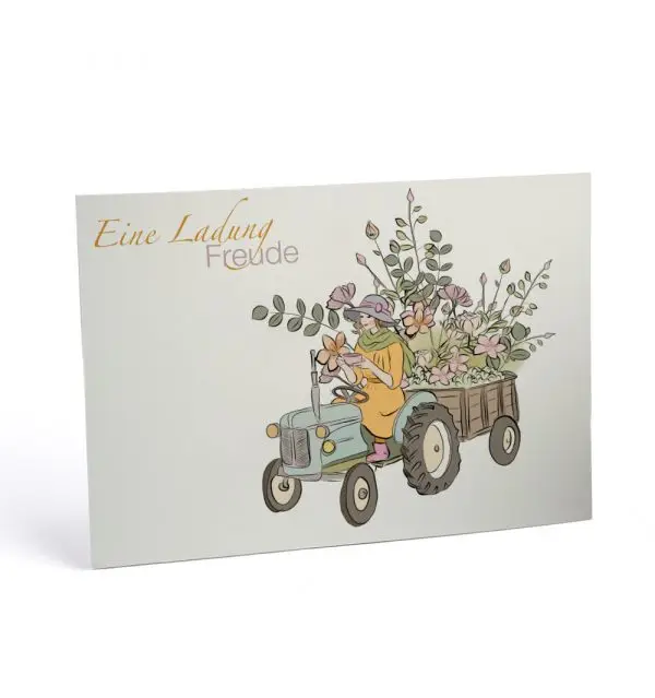 Postkarte A6 Traktor