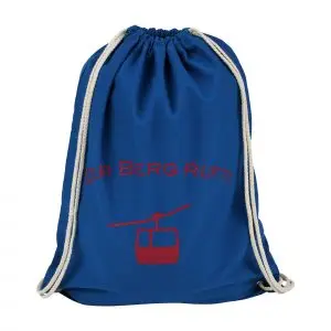 Rucksackbeutel Der Berg ruft Blau